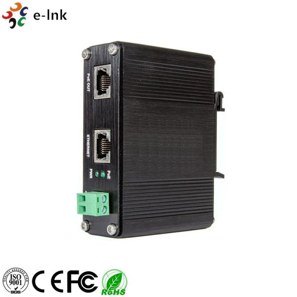 Buy Industrial Power Over Ethernet Injector 10 / 100M 12V DC 2A 24W Aluminum Case at wholesale prices