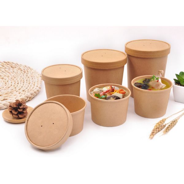 Buy Branded Paper Soup Cups Food Containers Disposable Bowls For Hot Soup at wholesale prices