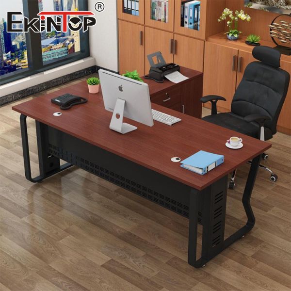 Buy Classic Design Wooden Bespoke Desk Office Desk with Metal Frame at wholesale prices