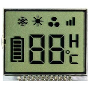 12 Pin Connector 28.4*24.4mm Positive 7 Segment LCD Display For Instrument