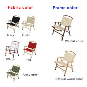 400 Lbs Portable Folding Camping Chair with Beech Frame
