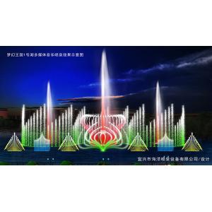 Color changing music fountain lake floating water pond pump fountain