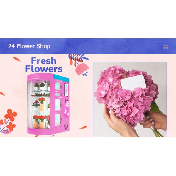 24-Hour Self-Service Flower Shop Flower Vending Machine Fresh Floral Bouquet Refrigerator