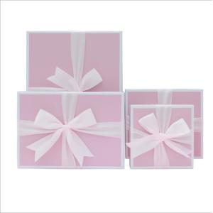 300gsm Ribbon UV Coating CMYK Recycled Paper Gift Boxes