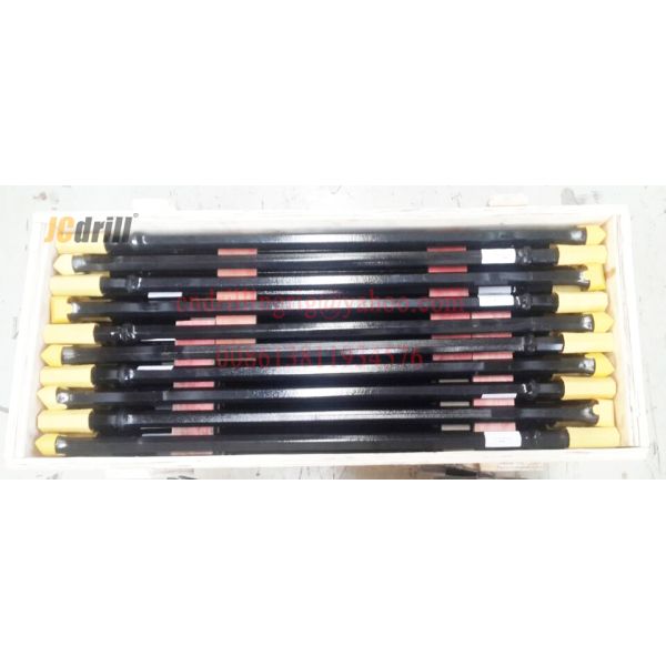 Tungsten Carbide Integral Rock Drill Rods Steel Shank H22x108mm With Chisel Bit