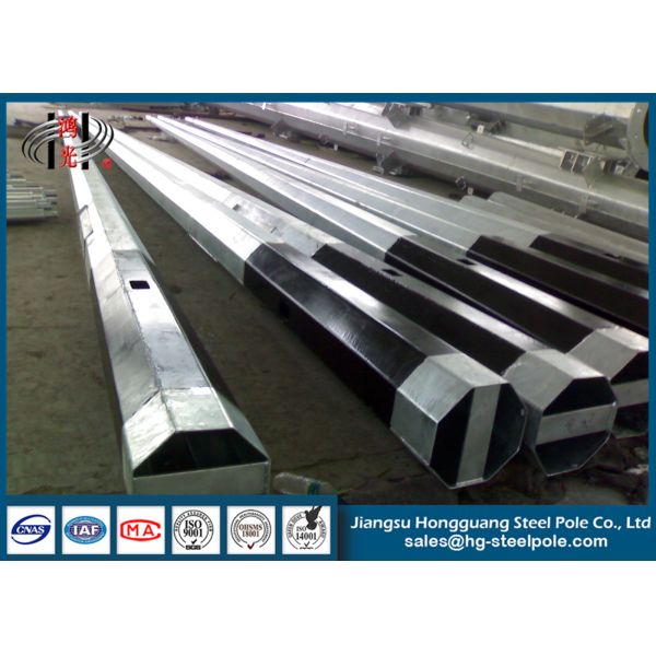 Buy Distribution Lines Galvanized Steel Power Poles , Teel Transmission Poles at wholesale prices