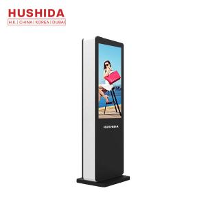 Waterproof Floor Standing Advertising Display 75 Inch Intel Chipset