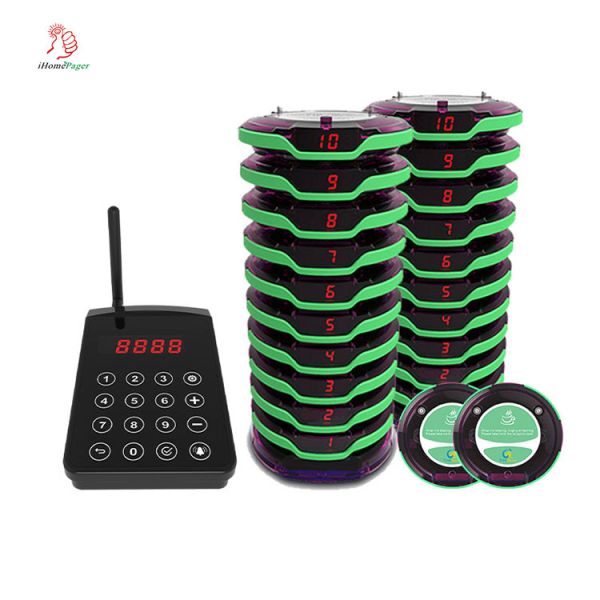 Easy operate full waterproof wireless guest calling coaster pager system with