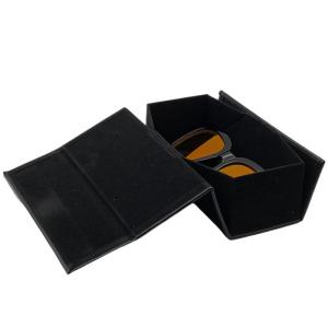 Black Folding Handmade Cuboid Custom Glasses Cases