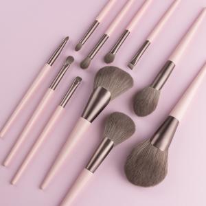 Vegan Brushes Travel Makeup Brushes Set Synthetic Hair Makeup Set Pink 11pcs
