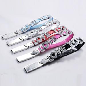 Alphabet Bracelet Jewelry Style Crystal USB Stick Metal 64GB 128GB