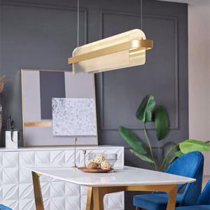 arched LED Golden sand Hardware Paint + Acrylic Modern Pendant Light