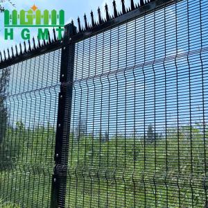 4.0mm PVC Coated Anti Climb 358 Security Fencing Black