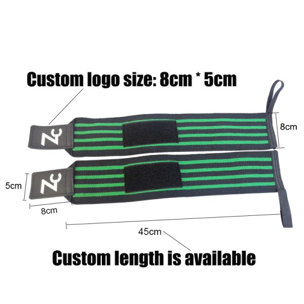 45cm Powerlifting Wrist Wraps Fitness Cotton Elastic Gym Weight Lifting Cross Training Straps