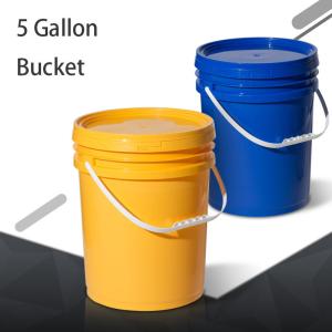 Secure Seal Lids Round 20L HDPE Plastic Pail for Industrial Chemical Paint
