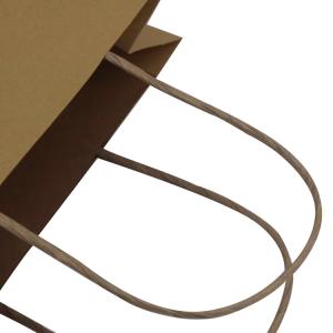 Wholesale Custom Logo Brown Food Packaging Kraft Paper Bags With Paper Twist