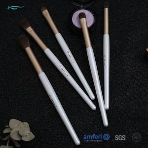 5PCS Shiny White ISO9001 Synthetic Hair Makeup Brush