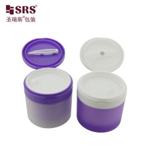 Quality SRS1 120g 150g PP PCR Recycled Eco-friendly Plastic Hair Gel Body Cream Jar Container Packaging With Tweezer for sale