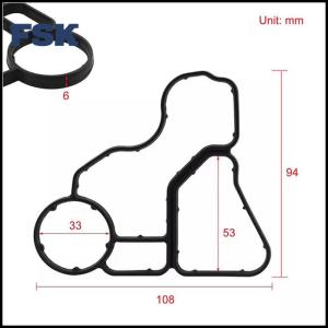 BMW Oil Radiator Gasket 11428637820 11428637821 Black Plastic