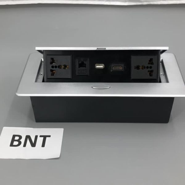 BNT whole sales multiple power pop up power mounted socket drawing silver with