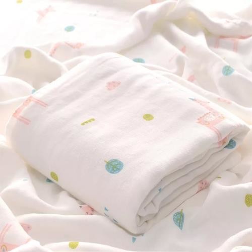 Buy Reusable Machine Washable Muslin Swaddle Blankets 2/4 Layer Antibacterial at wholesale prices