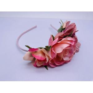 Quality Teenager Pink Flower Hair Accessory Headband Multipurpose Durable for sale