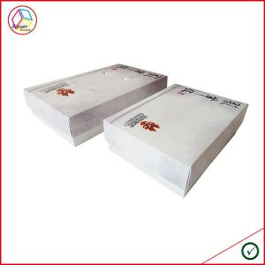 Ivory Lamination Cardboard Perfume Packaging Boxes Cubic Shape