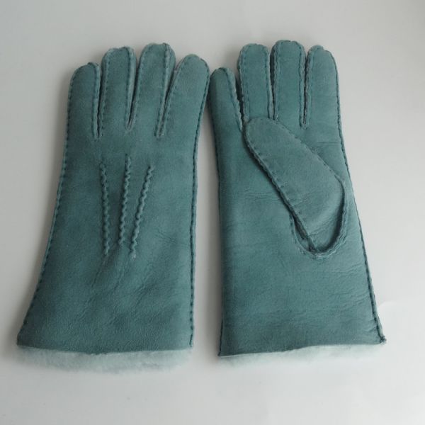 Buy Fitting Hand Sewing Women Sheepskin Lamb Fur Gloves at wholesale prices