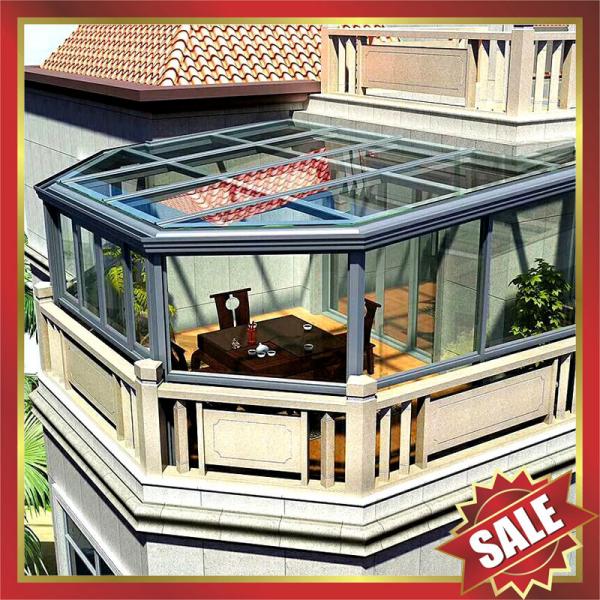 Buy high quality prefabricated solar gazebo patio balcony garden aluminum alloy glass sun house sunroom enclosure cabin kits at wholesale prices