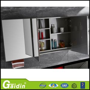 China Mirrored Solid Wood Carcase Material bathroom cabinet on sale