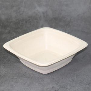 Eco Biodegradable Sugarcane Disposable Bowls 16oz Square Bowl With Lid