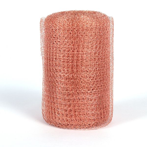 Knitted Copper Wire Mesh Roll 127mm 0.2mm Diameter Rodent Control Barrier