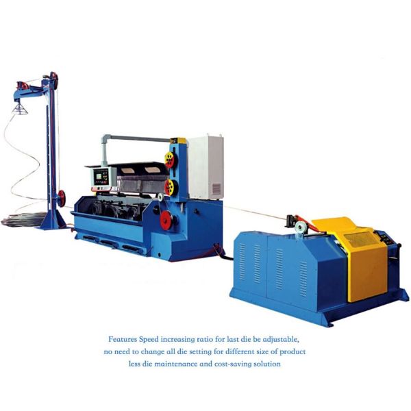 AluminIum Rod Drawing Machine Single Spooler / Double Spooler Down Coiler