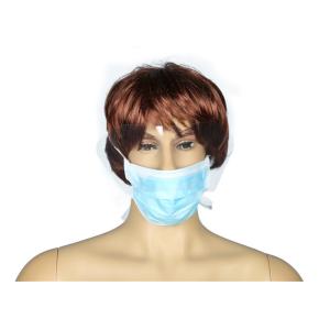 Hygienic Protective Disposable 3 Ply Face Mask With Transparent Eye Shield