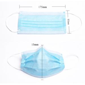 Three Layer Non Woven BFE 98% Disposable Surgical Face Mask