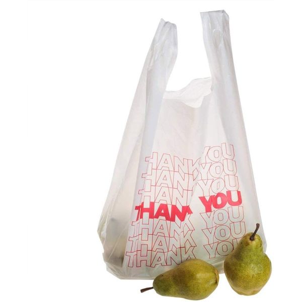 Buy Compostable Plastic 100% Biodegradable T Shirt Bag With Handles at wholesale prices