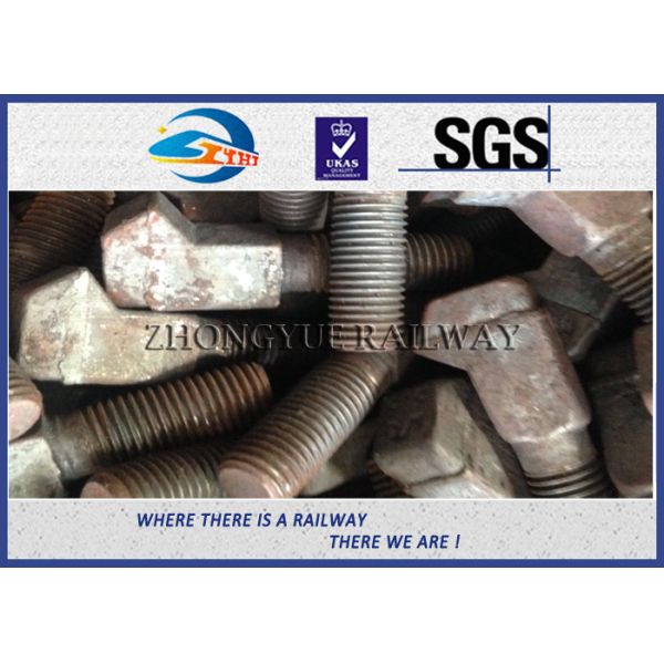 M20x100mm Special Railroad Bolts With Clip Bolt Head HDG Coating