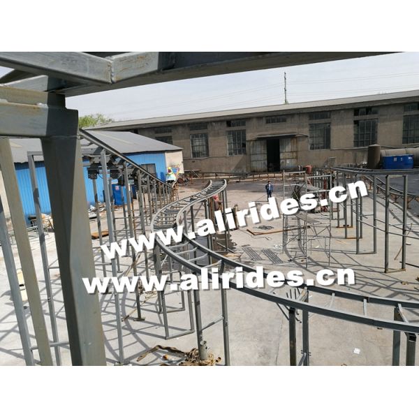 Fun park outdoor amusement equipment family game machine 12 seats space train roller coaster rides for sale