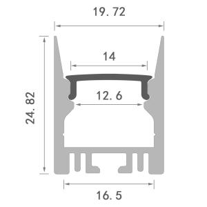 Anti Glare LED Strip Aluminium Profile