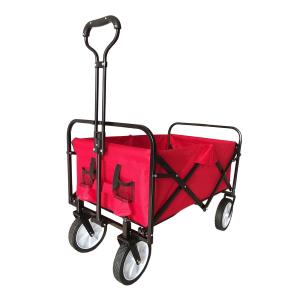 Outdoor Garden Folding Wagon PVC Wheels Narrow Wheel Stretch Handle