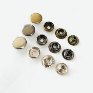 wholesale 201 15mm stainless Steel Iron clothing buttons metal Spring Snap