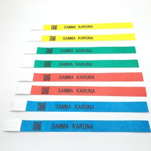 Custom Logo Sequential Numbering Tyvek Wristbands Swimming Pool Waterproof Ink