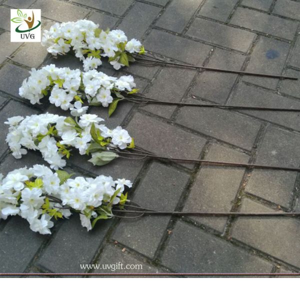 UVG Tree branches for centerpieces with white artificial cherry blossom indoor wedding use CHR091