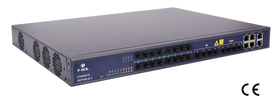 EPON 8SFP Uplink 10GE Optical Line Terminal 16 PON Ports In 19 Inch Rack