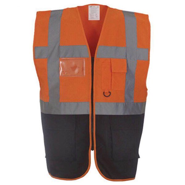 100% Cotton Reflective Safety Vest , High Visibility Safety Vest With Reflective Tape