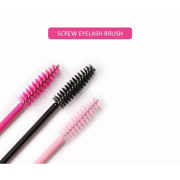 50 Pcs Plastic Disposable 10cm Eyelash Extension Cleaning Brush