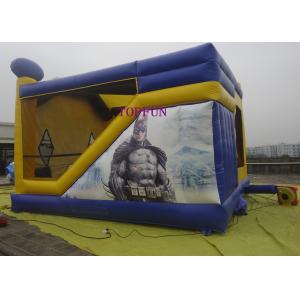Digital Printing Batman Inflatable Jumping Castle With Roof PVC Tarpaulin