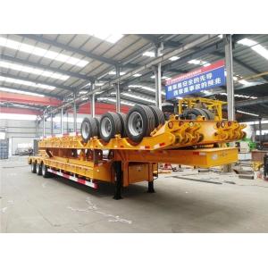 80T 100T Low Bed Semi Trailer With 15t Grade And Jost E100 Landing Gear
