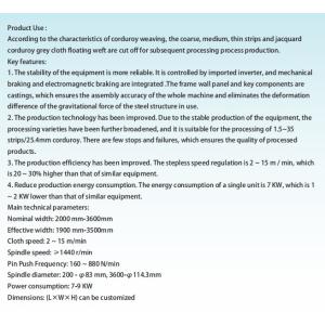 3500mm Corduroy Machine Textile Machinery Suppliers