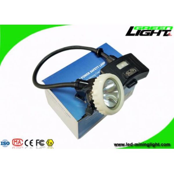 Corded Mining Hard Hat Light 10000 Lux Rechargeable Miners Headlamp 5200mAh Li-ion Battery With Rear Warning Light